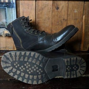 Guess Brown Leather Designer Boots
